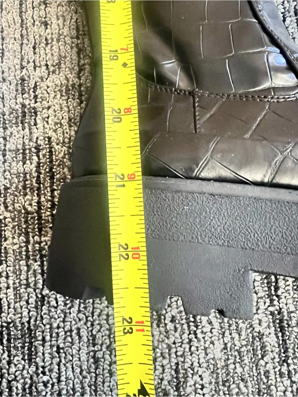 Franco Sarto Black Croc-Embossed Over-the-Knee Platform Boots
